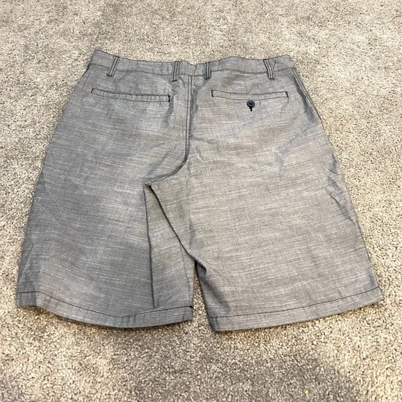 Men’s Gray Flat Front Shorts - Picture 6 of 7